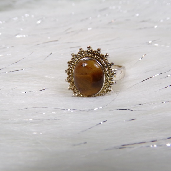 Genuine Tiger's Eye Ring - Picture 5 of 7